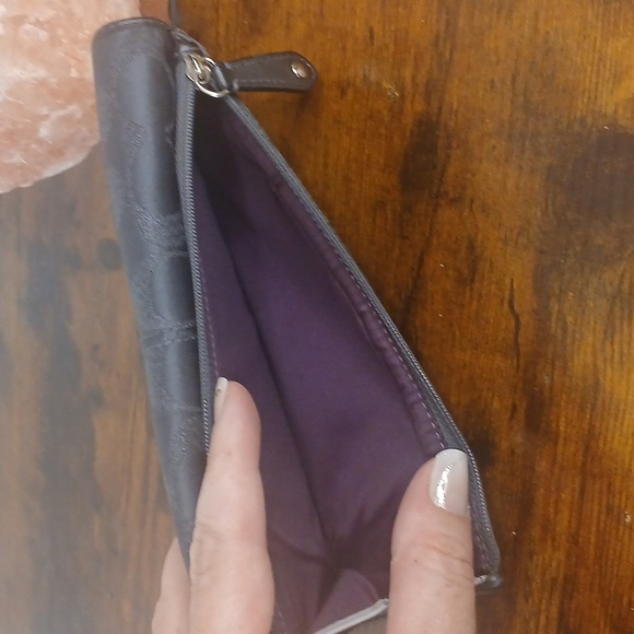 Coach Classic Gray Signature C Card Holder Wallet Snap Closure - Picture 8 of 9